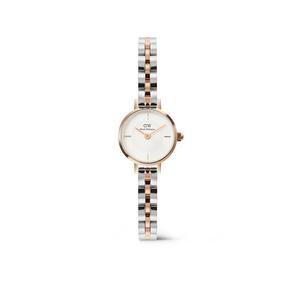 Petite Mini 3-Link Two Tone Rose Gold - женские часы из нержавеющей стали DW официальные подлинные оригинальные