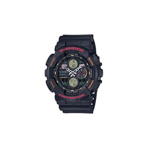 GA-140-1A4 Мужские аналогово-цифровые часы, черный, красный, ремешок из смолы