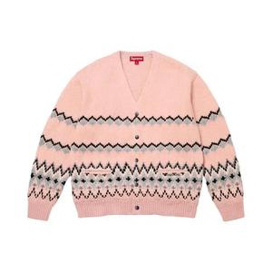 Кардиган Supreme Metallic Fair Isle Cardigan 'Розовый'