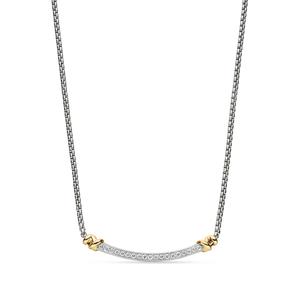 Серебряное колье Petite Helena Wrap Station с бриллиантами (29 мм)