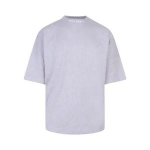 Футболки с коротким рукавом Palm Angels Classic Logo Over Tee 'Серый/Белый'