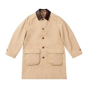 Тренчи Supreme x Burberry Leather Collar Trench 'Бежевый'