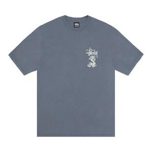 Tops Stussy Double Dragon Tee Pigment Dyed 'Тёмно-синий'