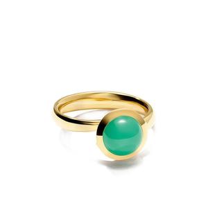 Кольцо Bouton Chrysoprase из желтого золота с хризопразом