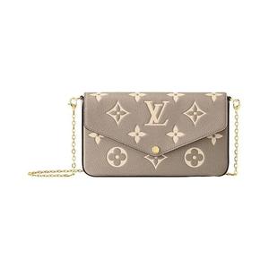Клатчи Louis Vuitton Pochette Felicie 'Tourterelle Gray/Cream Monogram Embossed Empreinte Cowhide Leather'
