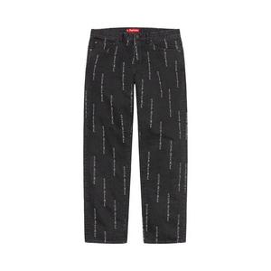 Джинсы Supreme Logo Stripe Jacquard Regular Jean 'Black'