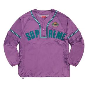 Джерси Supreme Отстегивающийся бейсбольный топ с длинным рукавом 'Фиолетовый'