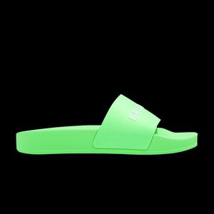 Бассейные тапки Balenciaga Pool Slides Kids «Neon Green»