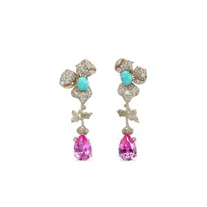 Серьги Orient из желтого золота с камнями