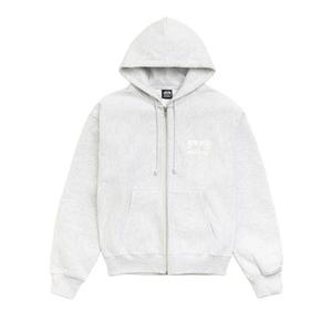 Молнии Stussy Box Crown Zip Hoodie 'Ash Heather'