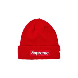 Вязаные шапки Supreme x New Era Box Logo Beanie 'Red'