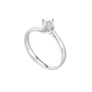 LITZ кольцо с бриллиантом из белого золота 750 (18K) DR104