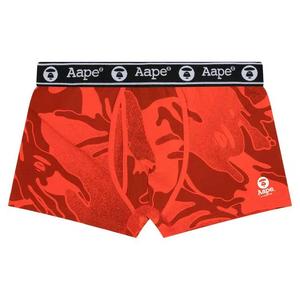 Нижнее белье AAPE Moonface Logo Camo Boxer Briefs 'Orange/Dark'