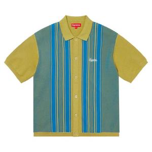 Рубашка на пуговицах Supreme Stripe Button Up Polo «Dusty Lime»