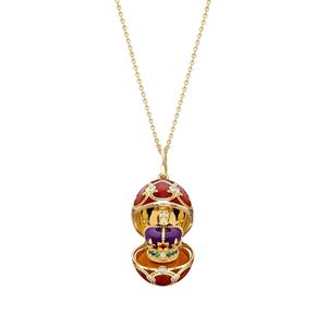 Подвеска Heritage Coronation Crown Surprise из желтого золота с бриллиантами