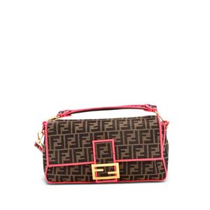 Большая сумка на плечо Baguette NM Bag из канваса с узором Zucca