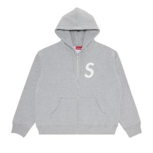 Толстовки на молнии Supreme S Logo Zip Up Hooded Sweatshirt 'Heather Grey'