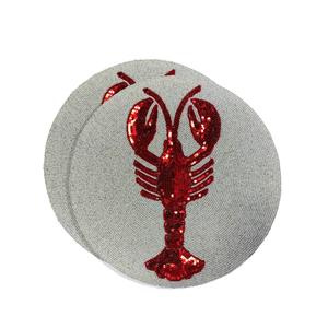 Набор Lobster из двух сервировочных салфеток из бисера
