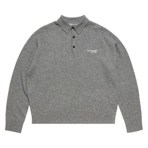Поло Acne Studios Wool Knit Polo 'Темно-серый'