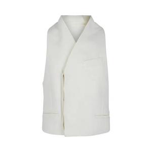 Топы Ferragamo Surplice Жилет 'Белый'