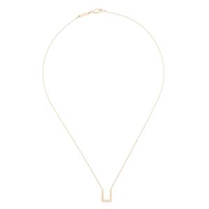 9KT желтое золото колье Sleek Pendant Diamonds