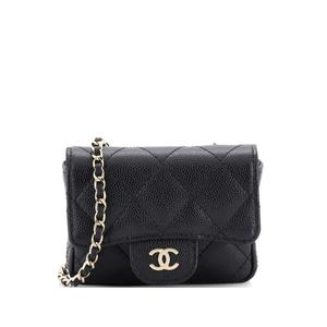 Поясная сумка Classic Flap Chain Quilted Caviar Mini