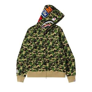 Толстовки на молнии BAPE ABC Camo Shark Full Zip Hoodie 'Green'