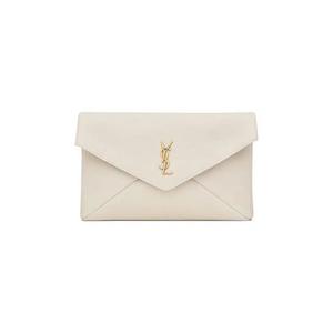 Косметички Saint Laurent Cassandre Large Envelope Pouch 'Мягкий кремовый'