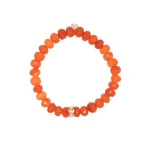 Браслет Pure Happy из желтого золота с сердоликом