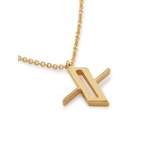 Позолоченное колье Alphabet X