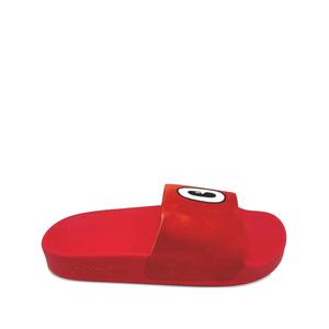 Шлепанцы Adilette Red/White/Core Black из коллаборации с Hattie Stewart