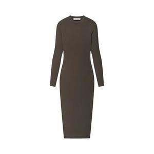 Платья Fear of God Essentials Rib Knit Fitted Long Sleeve Dress "Brown"
