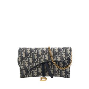 Сумка через плечо Oblique Canvas Saddle Wallet On Chain (2022 год)