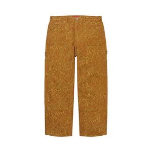 Брюки Supreme Script Jacquard Double Knee Denim Painter Pant 'Brown'