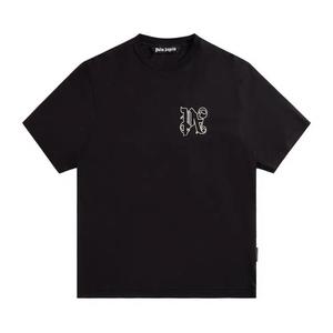 Футболки с коротким рукавом Palm Angels Monogram Regular Tee 'Black/Off White'