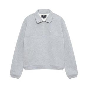 Полузастежки Stussy Fleece Zip Mockneck 'Grey Heather'