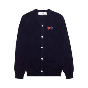 Кардиганы Comme des Garçons PLAY Double Heart Cardigan "Темно-синий"