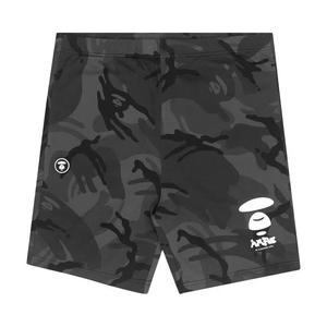 Шорты AAPE Moonface Camo Sweatshorts 'Black/Multi'