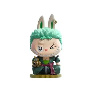 Фигурки Pop Mart Labubu THE MONSTERS x One Piece Series Roronoa Zoro Figure «Зелёный»