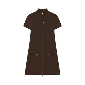 Короткие платья Courrèges Interlock Tracksuit Mini Dress 'Chocolate'