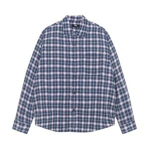 Рубашки на пуговицах Stussy Matthew Shirt с принтом в клетку 'Navy'