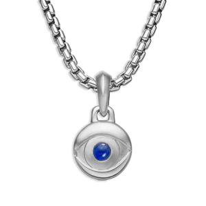 Серебряная подвеска Evil Eye с лазуритом (14.5 мм)