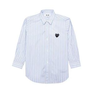 Рубашки на пуговицах Comme des Garçons PLAY Long-Sleeve Striped Shirt 'White/Light Blue'