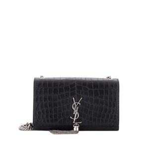 Сумка через плечо Classic Monogram Tassel Crocodile Embossed Leather Medium