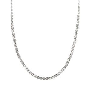 Колье Box Chain из желтого золота и серебра