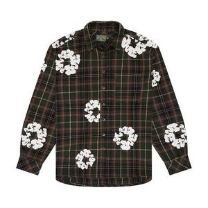 Фланелевые рубашки Denim Tears Cotton Wreath Flannel Shirt Plaid 'Green'