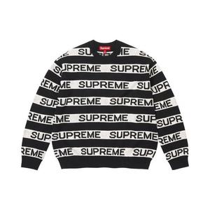 Sweaters Supreme Stripe Logo Sweater 'Черный'