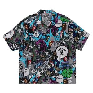 Рубашки на пуговицах BAPE Comic Art Open Short-Sleeve Shirt 'Многоцветный'