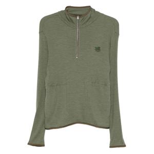 Толстовка с воротником на молнии и вышитым логотипом