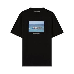 Футболки Palm Angels Getty Speedboat Tee 'Черный/Белый'